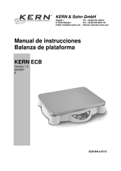 KERN ECB Serie Manual De Instrucciones