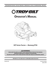 Troy-Bilt Mustang ZT50 Manual Del Operador