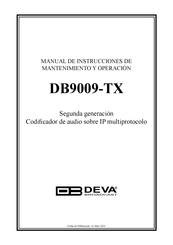 DEVA Broadcast DB9009-TX Manual De Instrucciones De Mantenimiento Y Operación