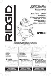 RIDGID RT06000 Manual Del Usuario