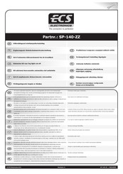 ECS Electronics SP-140-ZZ Manual De Instrucciones