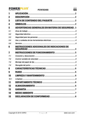 Powerplus POWX0490 Instrucciones De Funcionamiento