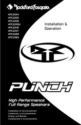 Rockford Fosgate PUNCH HPC2369 Instalación Y Operación