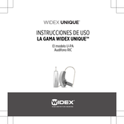 Widex UNIQUE U-PA Instrucciones De Uso