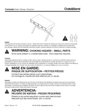 Crate&Barrel Campaign Instrucciones De Montaje