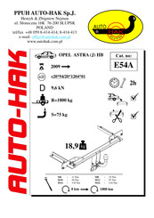 AUTO-HAK E54A Manual De Instrucciones