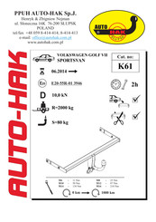 AUTO-HAK K61 Manual De Instrucciones