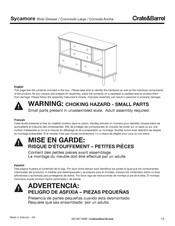 Crate&Barrel Sycamore Manual De Instrucciones