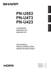 Sharp PN-U423 Manual De Instalación