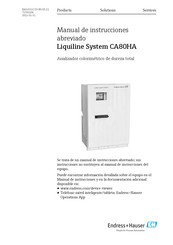Endress+Hauser Liquiline System CA80HA Manual De Instrucciones Abreviado