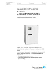 Endress+Hauser Liquiline System CA80FE Manual De Instrucciones Abreviado