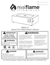 RealFlame T9650 LP El Manual Del Propietario