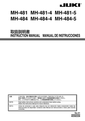 JUKI MH-481 Manual De Instrucciones