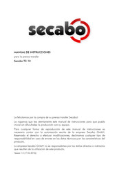 Secabo TC 10 Manual De Instrucciones