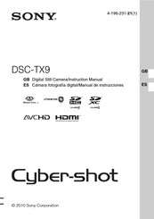 Sony Cyber-shot DSC-TX9 Manual De Instrucciones