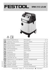 Festool SRM 212 LE-AS Instrucciones De Servicio