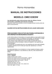 Corbero CMIC123EDW Manual De Instrucciones