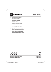 EINHELL TP-CD 18/50 Li Manual De Instrucciones Original