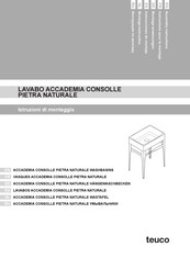 Teuco ACCADEMIA CONSOLLE PIETRA NATURALE Instrucciones De Montaje