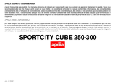 Aprilia SportCity Cube 250 Manual De Instrucciones