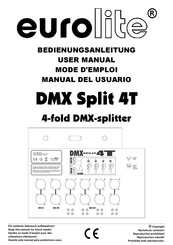 EuroLite DMX Split 4T Manual Del Usuario