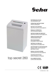 GEHA top secret 260 Instrucciones De Servicio