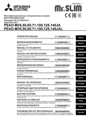 Mitsubishi Electric Mr. Slim PEAD-M140JAL Manual De Instrucciones