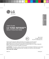 LG TONE INFINIM Manual De Uso