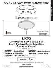 Luminance Brands Kathy Ireland Home LK53WW01 El Manual Del Propietario