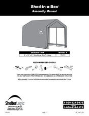 ShelterLogic Shed-in-a-Box 70413 Manual De Montaje