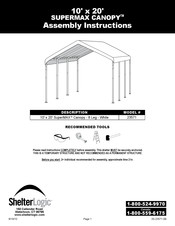 ShelterLogic SUPERMAX Instrucciones De Ensamble