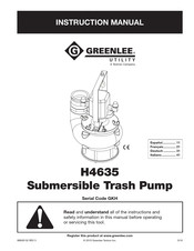 Textron Greenlee H4635 Manual De Instrucciones