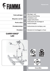 Fiamma CARRY-BIKE L80 Instrucciones De Montaje Y Uso