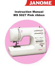 Janome MS 5027 Pink ribbon Manual De Instrucciones