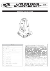 Clay Paky C61381 Manual De Instrucciones