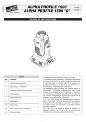 Clay Paky ALPHA PROFILE 1500 Q Manual De Instrucciones
