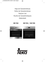 Teka HE-725 Hoja De Características