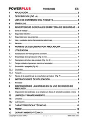 Powerplus POWE20030 Manual De Instrucciones