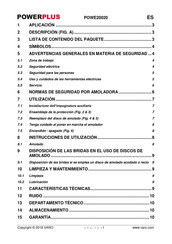 Powerplus POWE20020 Manual De Instrucciones