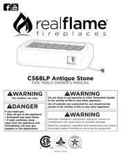 RealFlame C568LP Antique Stone El Manual Del Propietario