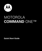 Motorola COMMAND ONE Manual De Instrucciones