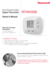 Honeywell RTH5100B Manual Del Propietário