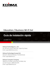 Edimax Pro Education/Business Wi-Fi Set Guía De Instalación Rápida