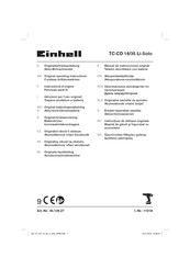 EINHELL TC-CD 18/35 Li-Solo Manual De Instrucciones