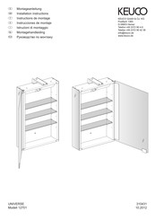 KEUCO ROYAL UNIVERSE 12701 Serie Instrucciones De Montaje