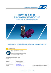 AWH VPureMix ATEX Instrucciones De Funcionamiento Y Montaje