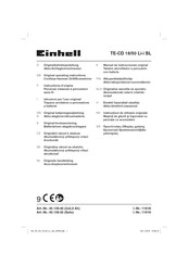 EINHELL TE-CD 18/50 Li-i BL Manual De Instrucciones Original