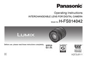 Panasonic Lumix H-FS014042 Manual Del Usuario