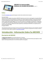 Archos 101 Manual De Usuario