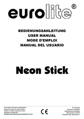 EuroLite Neon Stick Manual Del Usuario